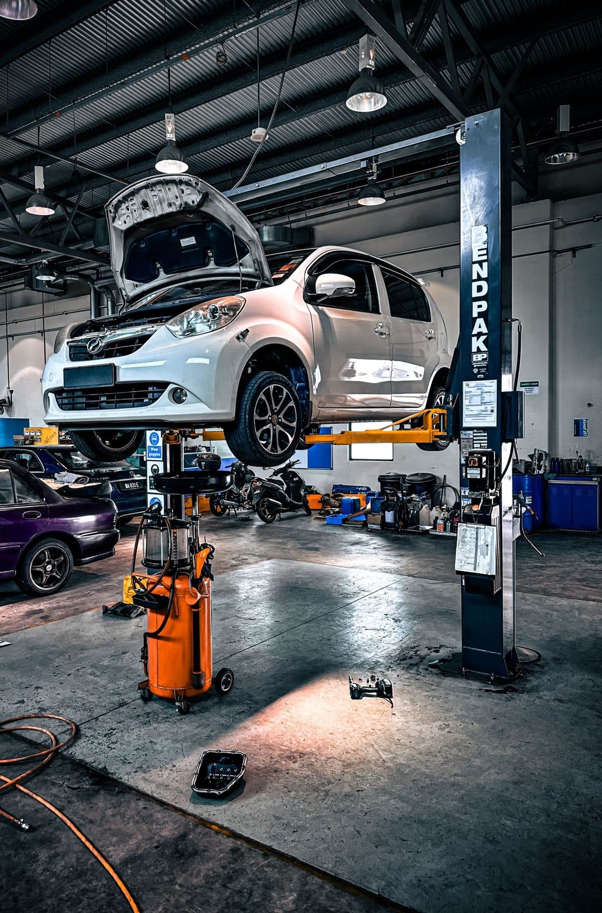 Work under way in the RMG Motors workshop in Exeter